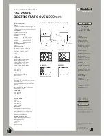 Preview for 2 page of Waldorf Waldorf RN8610GE Technical Data Sheet