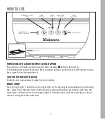 Preview for 7 page of Walgreens UHE-WGC2 Instruction Manual And  Warranty Information