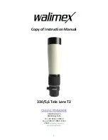 Preview for 1 page of walimex 330 5,6 Tele Lens T2 User Manual