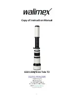 Preview for 1 page of walimex 650-1300/8-16 Tele T2 Instruction Manual