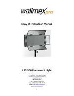WalimeXPro LED 500 Instruction Manual preview
