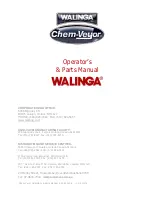 Preview for 28 page of Walinga Chem-Veyor 2614D Operator'S & Parts Manual