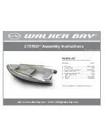 Предварительный просмотр 1 страницы Walker Bay 275 RID Assembly Instructions Manual