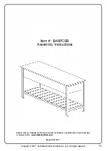 Предварительный просмотр 1 страницы Walker Edison 848PCSB Assembly Instructions Manual