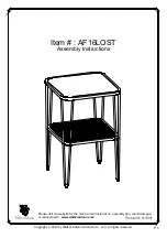 Walker Edison AF16LOST Assembly Instructions Manual предпросмотр