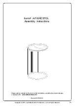 Preview for 1 page of Walker Edison AF16RCSTGL Assembly Instructions Manual