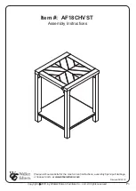 Предварительный просмотр 1 страницы Walker Edison AF18CHVST Assembly Instructions Manual