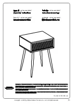 Walker Edison AF18LAN1DRST Assembly Instructions Manual предпросмотр