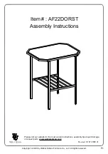 Walker Edison AF22DORST Assembly Instructions Manual preview