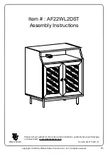 Walker Edison AF22WL2DST Assembly Instructions Manual preview