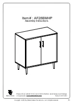 Walker Edison AF28BMHP Assembly Instructions Manual preview