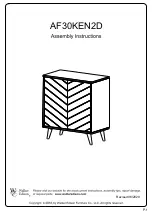 Preview for 1 page of Walker Edison AF30KEN2D Assembly Instructions Manual