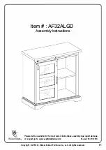 Preview for 1 page of Walker Edison AF32ALGD Assembly Instructions Manual