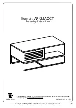 Walker Edison AF42JACCT Assembly Instructions Manual предпросмотр