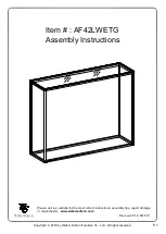 Walker Edison AF42LWETG Assembly Instructions Manual preview