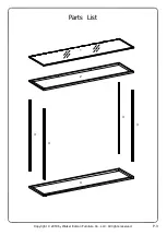 Preview for 3 page of Walker Edison AF42LWETG Assembly Instructions Manual