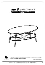 Walker Edison AF42TILOVCT Assembly Instructions Manual preview