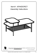 Предварительный просмотр 1 страницы Walker Edison AF44DORCT Assembly Instructions Manual