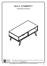 Предварительный просмотр 1 страницы Walker Edison AF44MATCT Assembly Instruction Manual