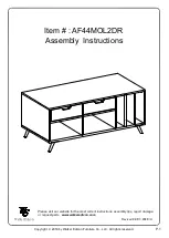 Walker Edison AF44MOL2DR Assembly Instructions Manual preview