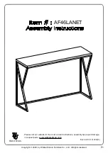 Walker Edison AF46LANET Assembly Instructions Manual предпросмотр