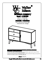 Preview for 1 page of Walker Edison AH62CMC Assembly Instructions Manual