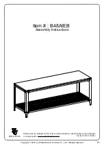 Предварительный просмотр 1 страницы Walker Edison B48AIEB Assembly Instructions Manual