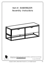 Предварительный просмотр 1 страницы Walker Edison B48ARB2DR Assembly Instructions Manual