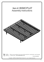 Walker Edison BKMCPLAT Assembly Instructions Manual preview