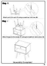 Предварительный просмотр 4 страницы Walker Edison BR25MC1D Assembly Instructions