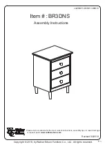 Walker Edison BR3DNS Assembly Instructions Manual preview