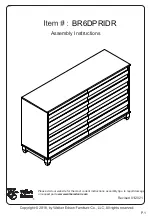 Walker Edison BR6DPRIDR Assembly Instructions Manual preview