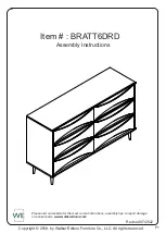 Preview for 1 page of Walker Edison BRATT6DRD Assembly Instructions Manual