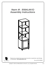 Walker Edison BS64LAN1D Assembly Instructions Manual preview