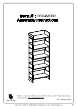 Предварительный просмотр 1 страницы Walker Edison BS64MOR5 Assembly Instructions Manual