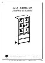 Preview for 1 page of Walker Edison BS68CLHUT Assembly Instructions Manual