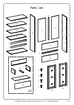 Preview for 3 page of Walker Edison BS68CLHUT Assembly Instructions Manual