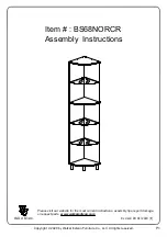 Walker Edison BS68NORCR Assembly Instructions Manual preview