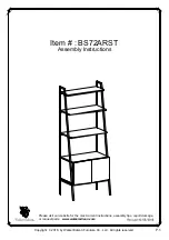 Preview for 1 page of Walker Edison BS72ARST Assembly Instructions Manual