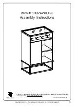 Preview for 1 page of Walker Edison BU24WILBC Assembly Instructions Manual