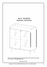 Walker Edison BU30SEA Assembly Instructions Manual preview