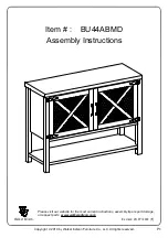 Walker Edison BU44ABMD Assembly Instructions Manual preview