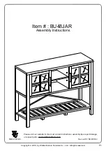 Предварительный просмотр 1 страницы Walker Edison BU48JAR Assembly Instructions Manual