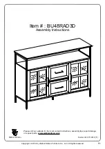 Preview for 1 page of Walker Edison BU48RAD3D Assembly Instructions Manual