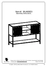 Walker Edison BU48SOI Assembly Instructions Manual preview