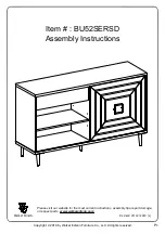 Walker Edison BU52SERSD Assembly Instructions Manual preview