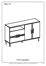 Предварительный просмотр 28 страницы Walker Edison BU56KIN2DD Assembly Instructions Manual