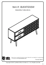 Walker Edison BU58TESSW Assembly Instructions Manual preview