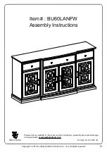 Предварительный просмотр 1 страницы Walker Edison BU60LANFW Assembly Instructions Manual