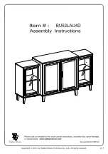 Preview for 1 page of Walker Edison BU62LAU4D Assembly Instructions Manual